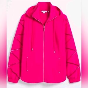 Chico's Zenergy® UPF Neema Lattice Jacket Women's 6 NWT Magenta Rose Pink